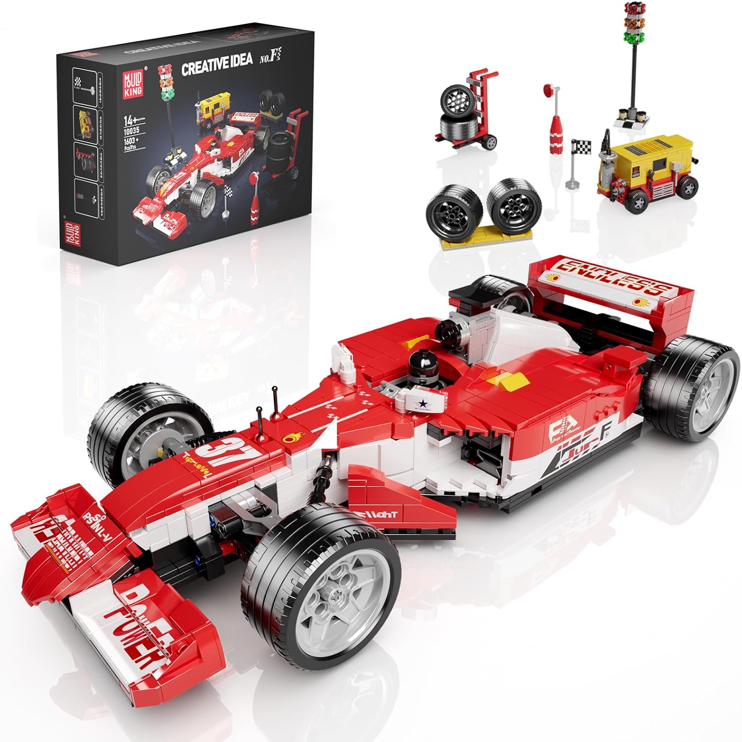 Formel 1 Rennwagen Pit Stop Szene Formel 1 Rennwagen Pit Stop Szene